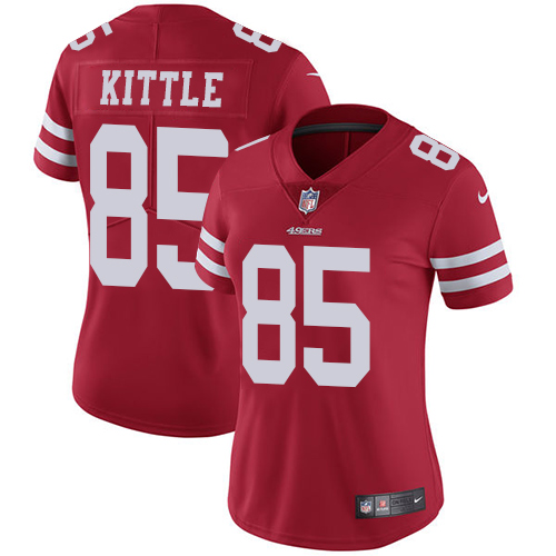 San Francisco 49ers Limited Red Women George Kittle Home NFL Jersey #85 Vapor Untouchable
